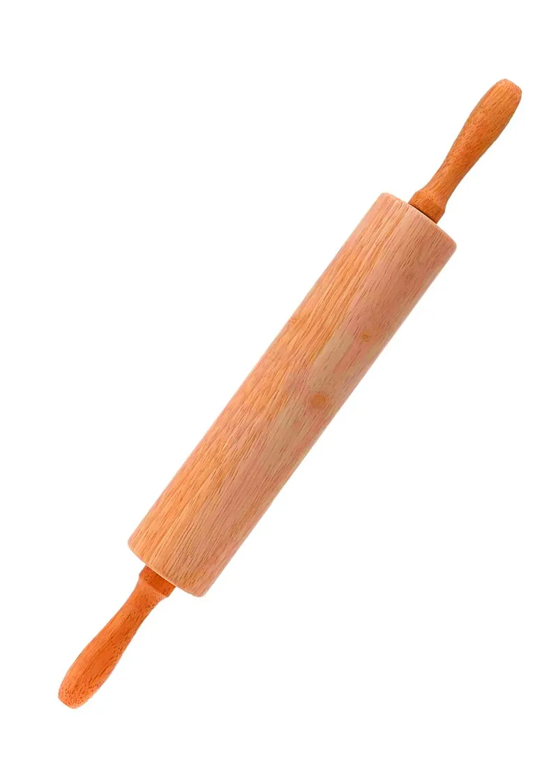 Wooden Gourmet Rolling Dough Pin With Easy Rolling Design Handles 45cm x 5cm β photo 2