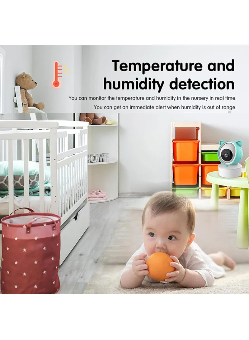 5 inches Tuya & Smart Life Applications WiFi Baby Monitor With 2MP Camera PTZ For Baby Cry Dete — photo 6