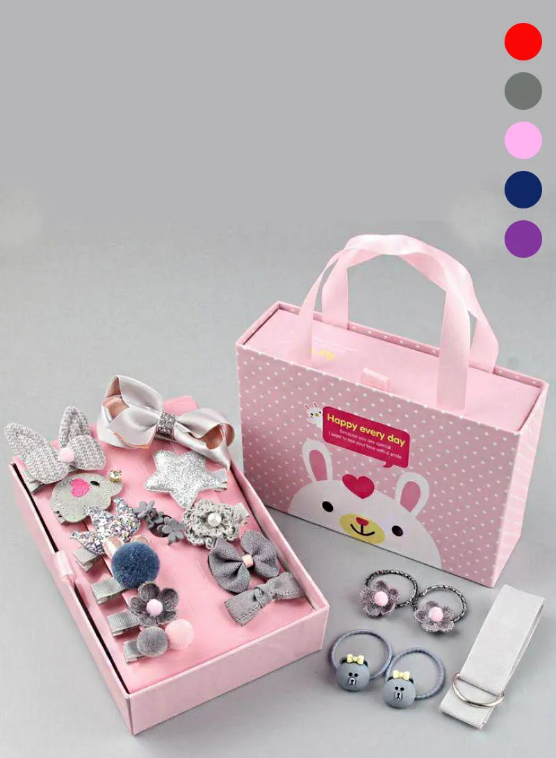 18pcs 3-14y Hair Clip Set Toddler Girl Hair Accessories