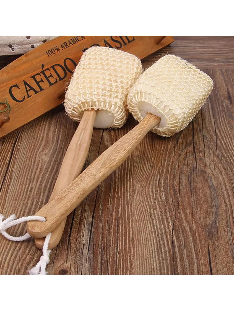 Sponge Shower Natural Brush With Wooden Handle β photo 3