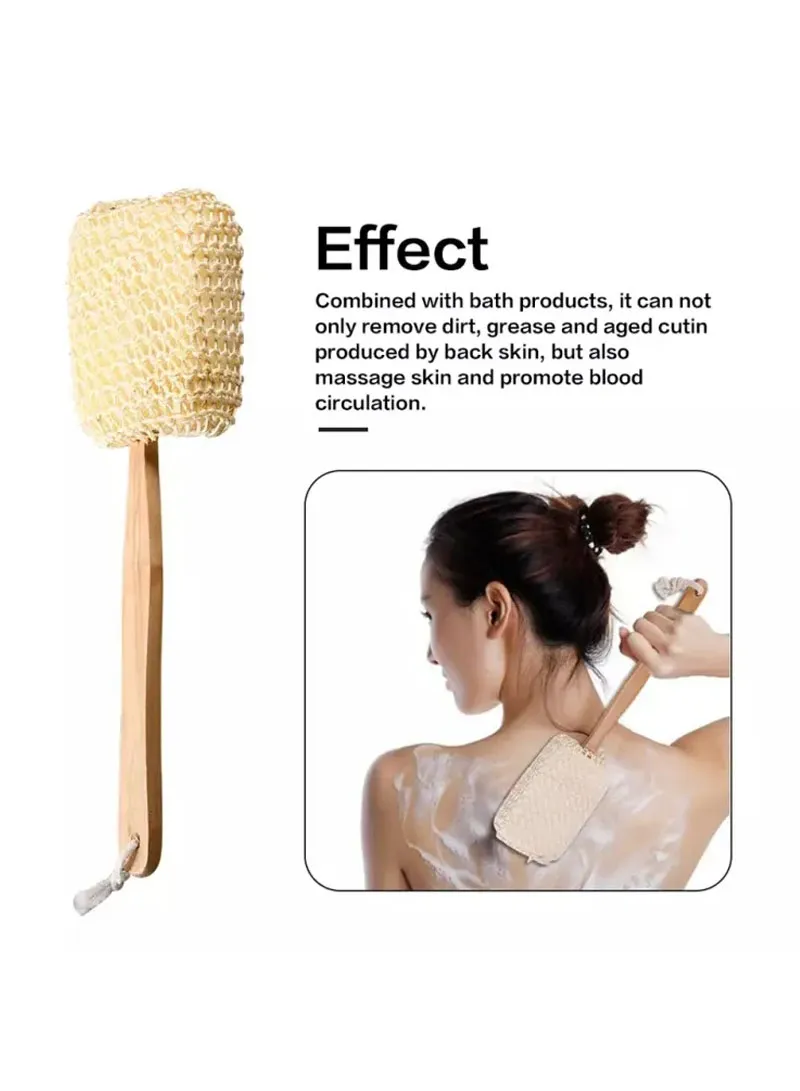 Sponge Shower Natural Brush With Wooden Handle β photo 6