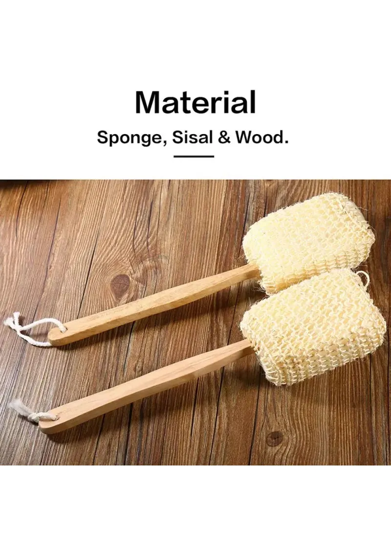 Sponge Shower Natural Brush With Wooden Handle β photo 8
