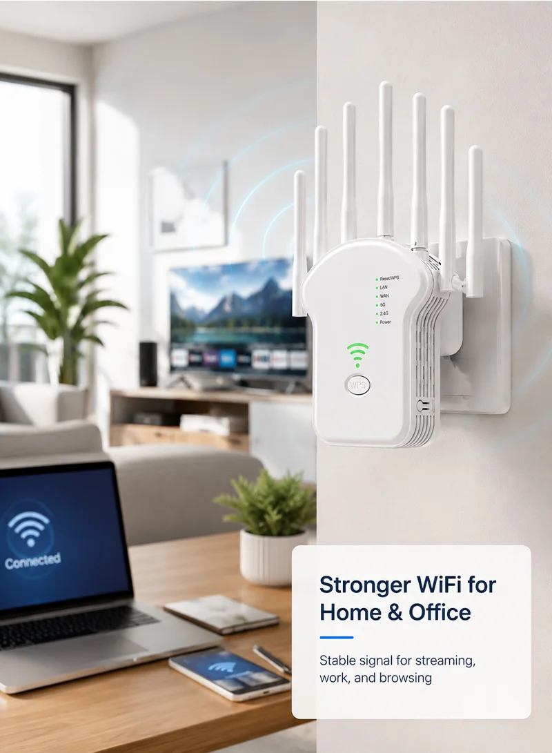 300Mbps 6 antenna 3-in-1 WiFi Repeater Router Enhance Wireless Signals Dual-Band Extender U13 E — photo 6