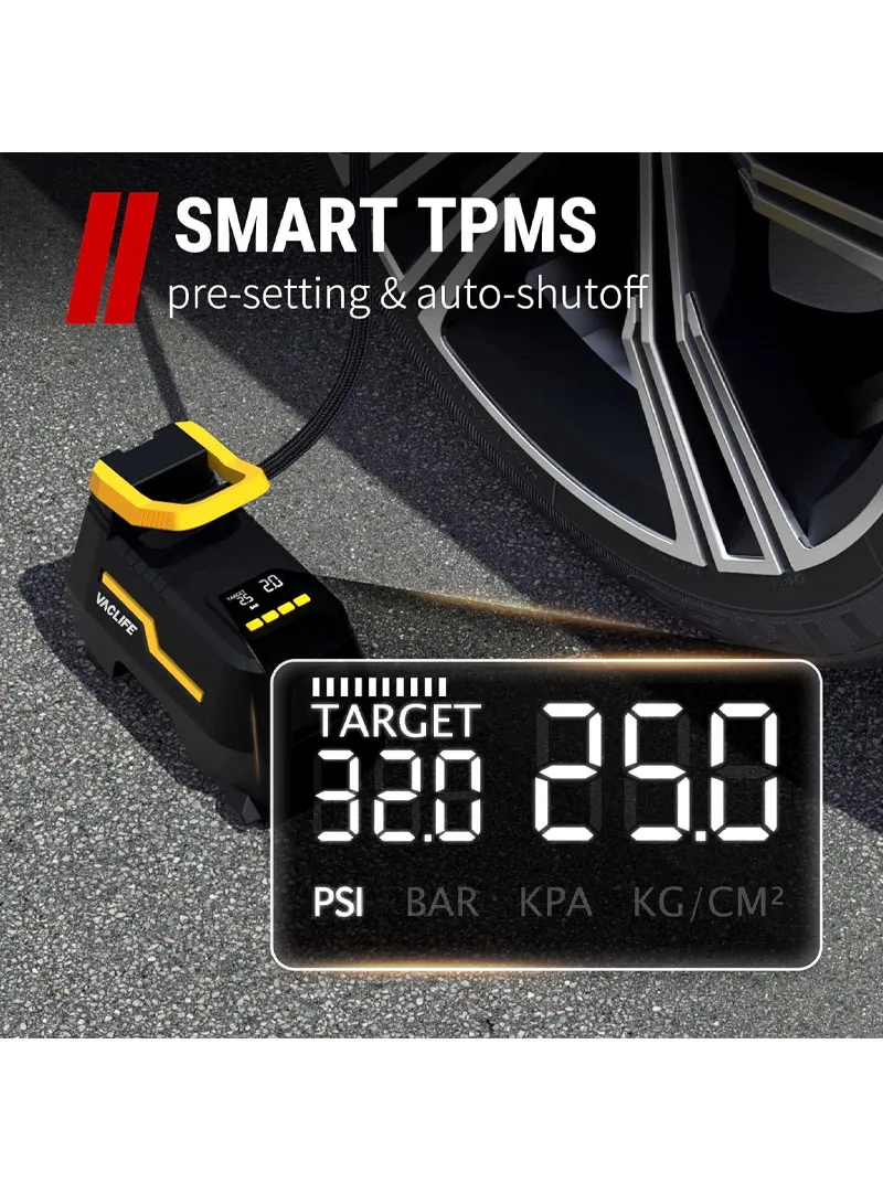 Car Tyre Inflator Air Compressor With Portable Power Electric Air Pump For Car, Vehicles & Moto β photo 2
