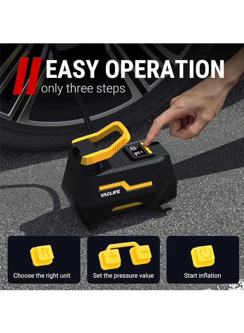 Car Tyre Inflator Air Compressor With Portable Power Electric Air Pump For Car, Vehicles & Moto — photo 4