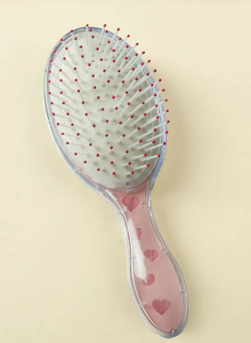 Plastic Trendy Brush Fashion Design Printed With Cushion Under Teeth For Safetly Hair Styling & β photo 2