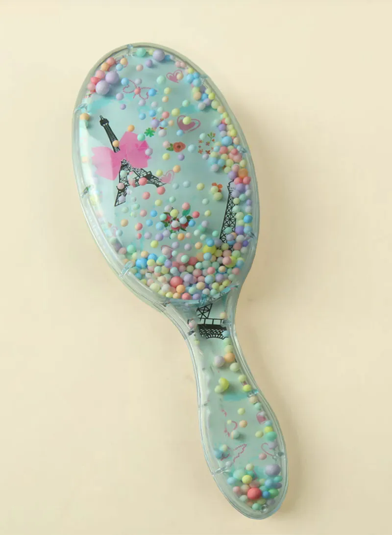 Plastic Trendy Brush Fashion Design Printed With Cushion Under Teeth For Safetly Hair Styling & — photo 3