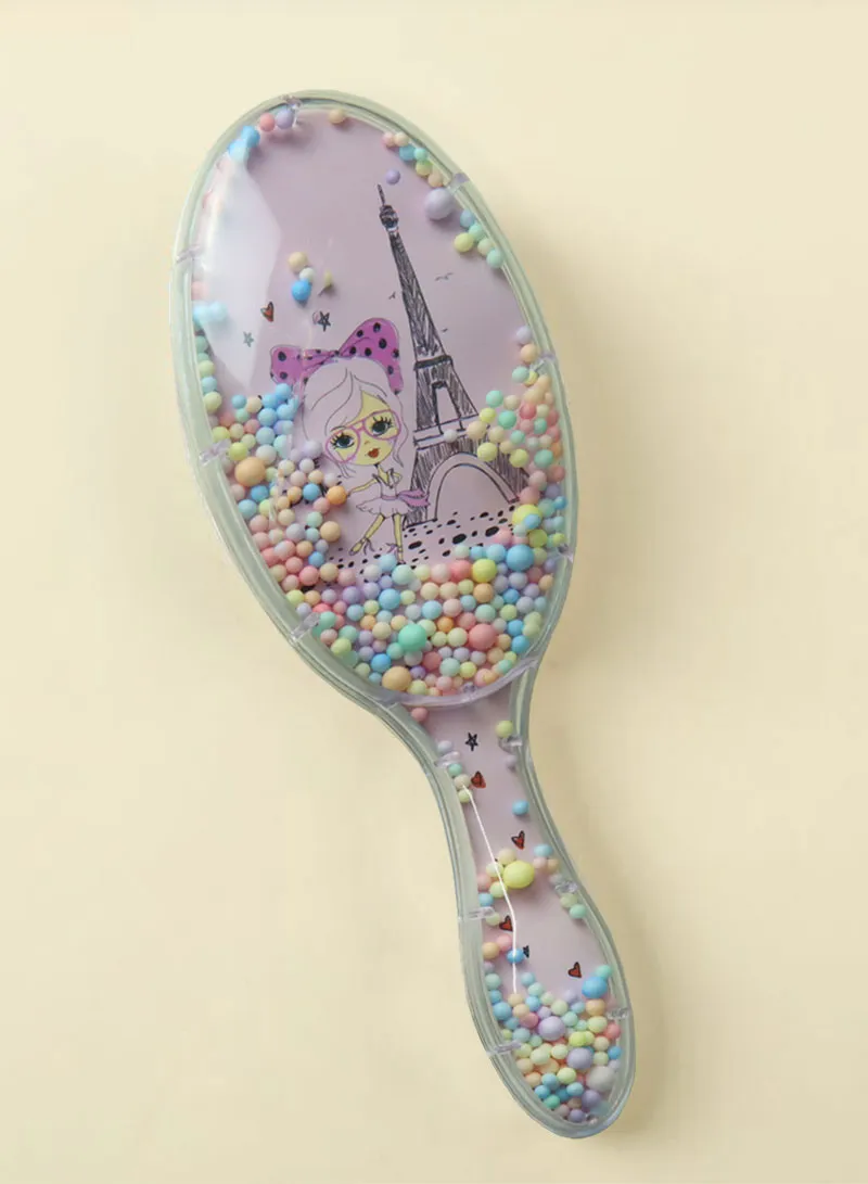 Plastic Trendy Brush Fashion Design Printed With Cushion Under Teeth For Safetly Hair Styling & β photo 4