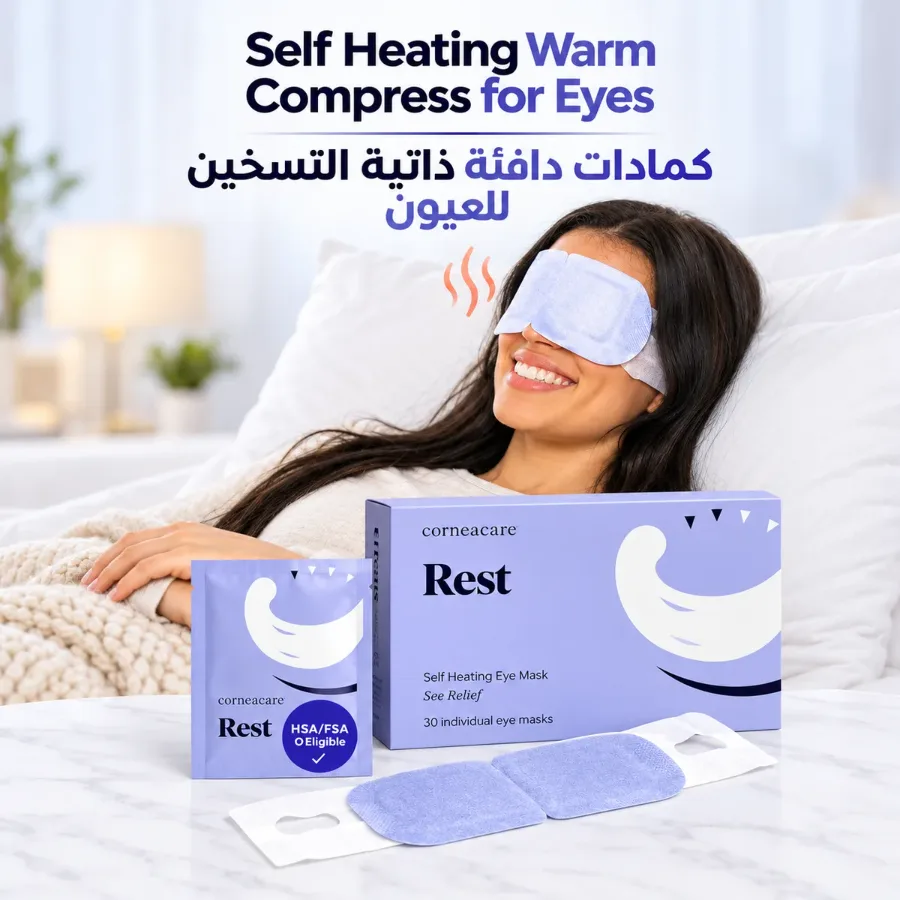 Corneacare Self Heating Warm Compress for Eyes HSA/FSA APPROVED - 1 Pcs