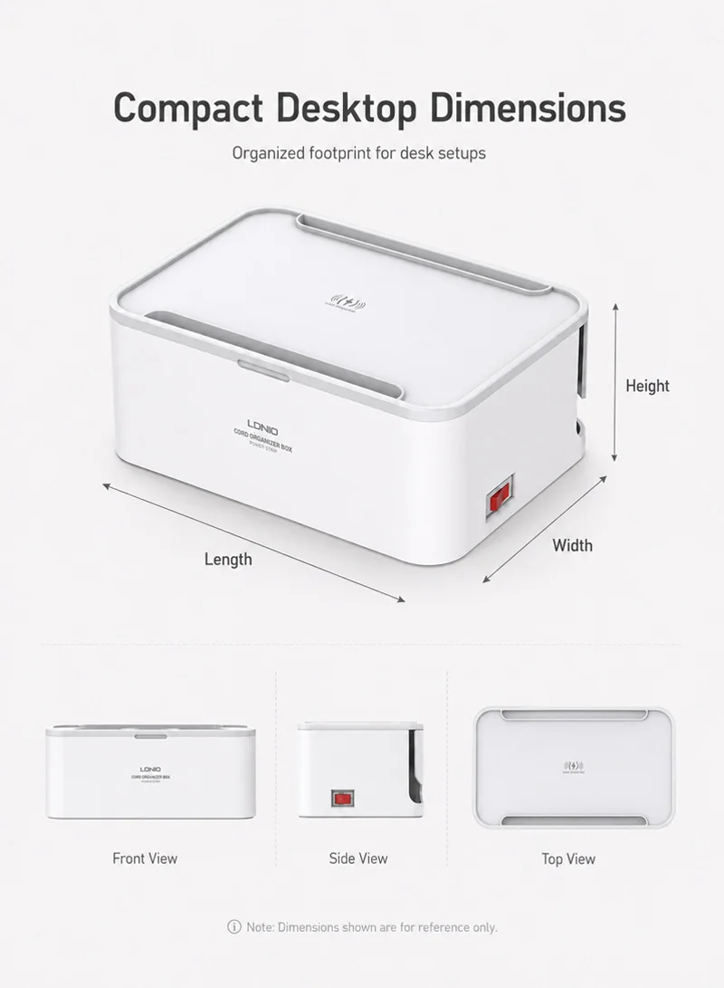 Management Power Strip Box 15W Wireless Charger 10A Power Strip Surge Protector 5 Universal Soc — photo 3
