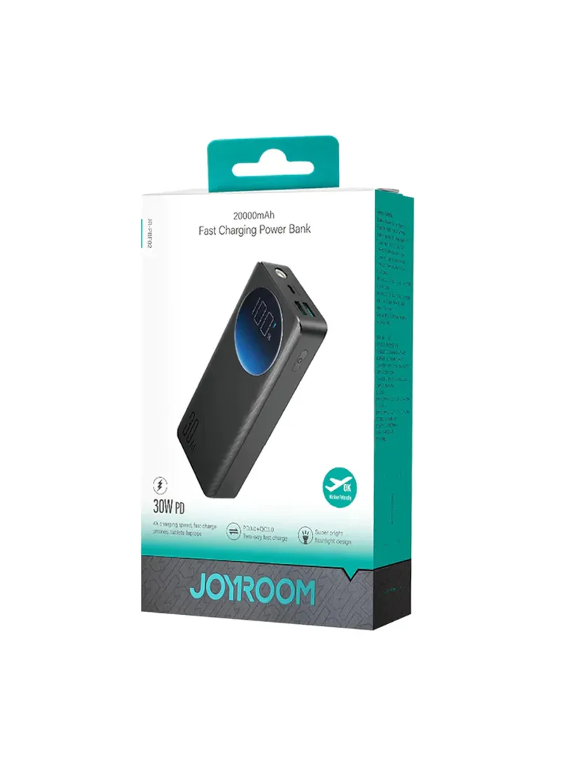 20000mAh 30W Portable Power Bank With USB to Type-C Cable - Black — photo 7