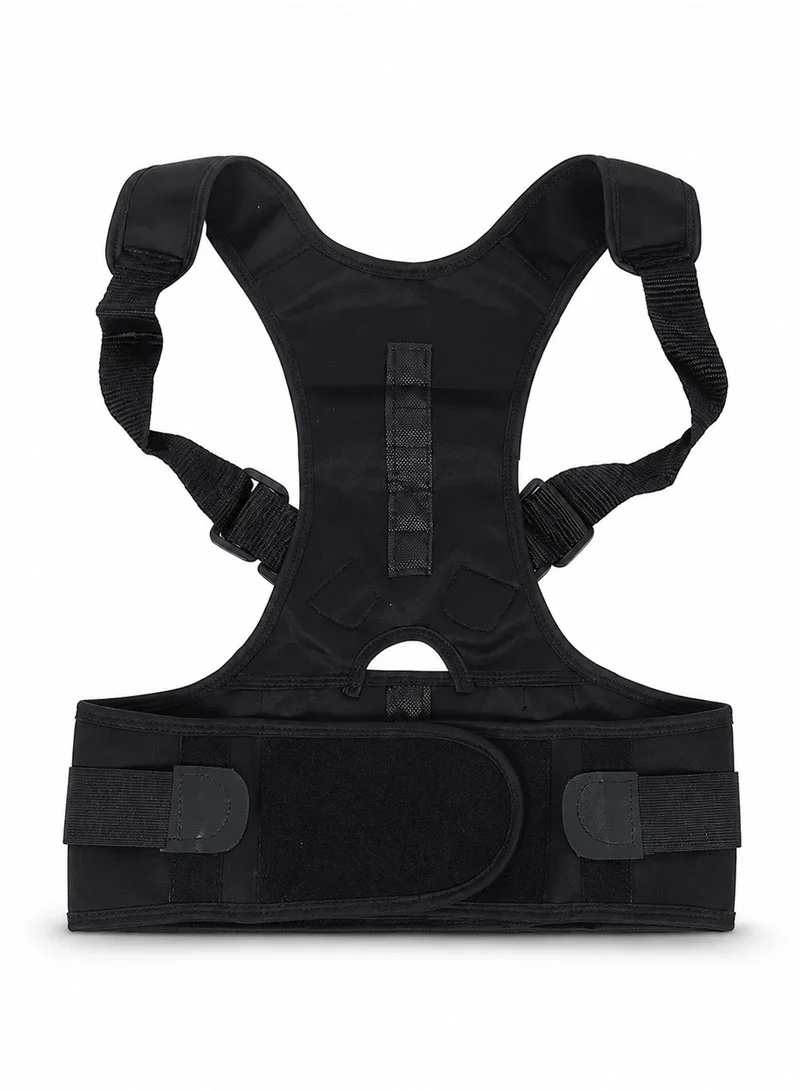 Magnetic Back Support For Posture Corrector With 10 Magnets, Adjustable Straps & Breathable Mes