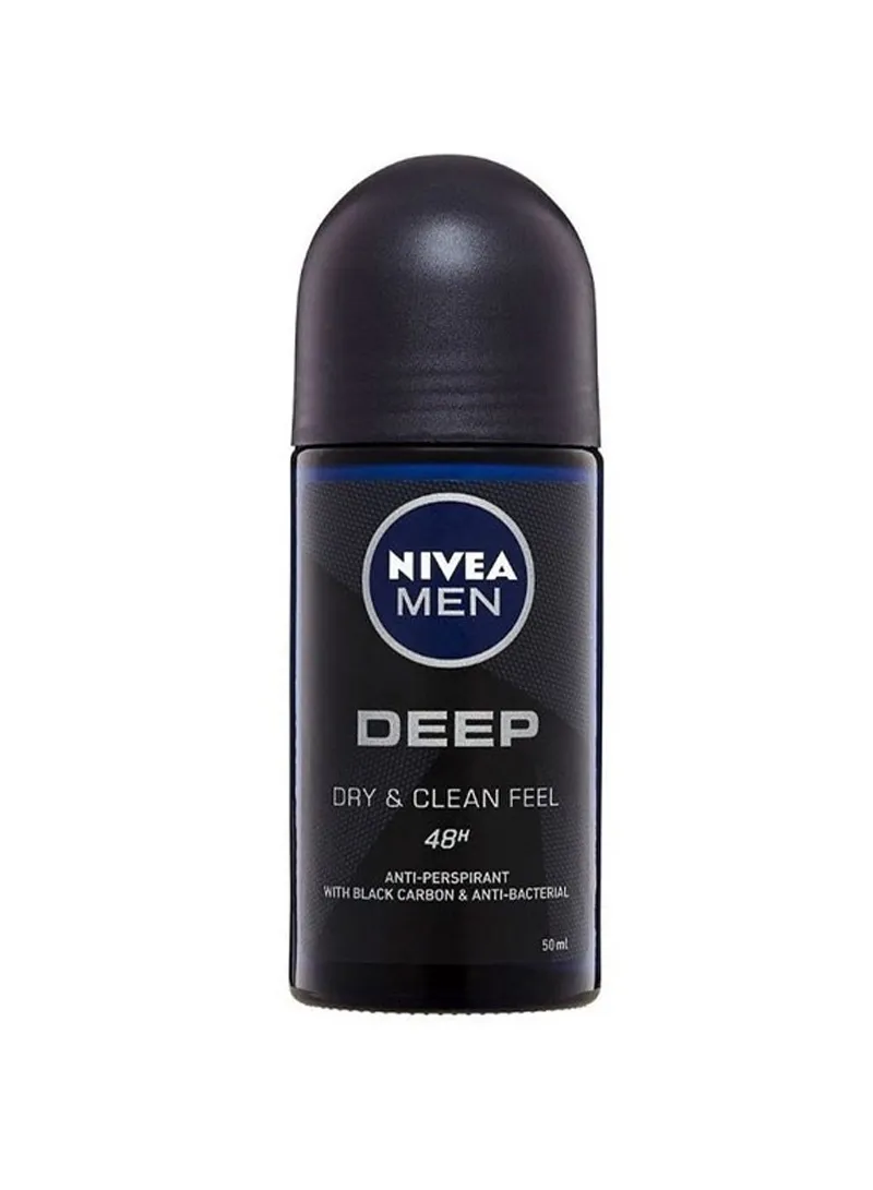 50ml Deep Black Carbon Roll On Deodorant For Men