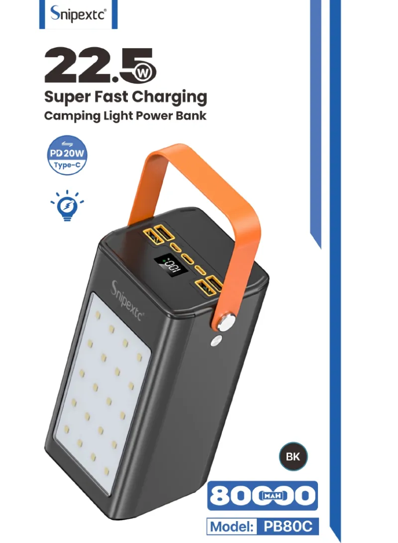 80000mAh Portable Super Fast Charging Power Bank PD With 4 USB, Type-C, Micro, Lightning Ports β photo 3