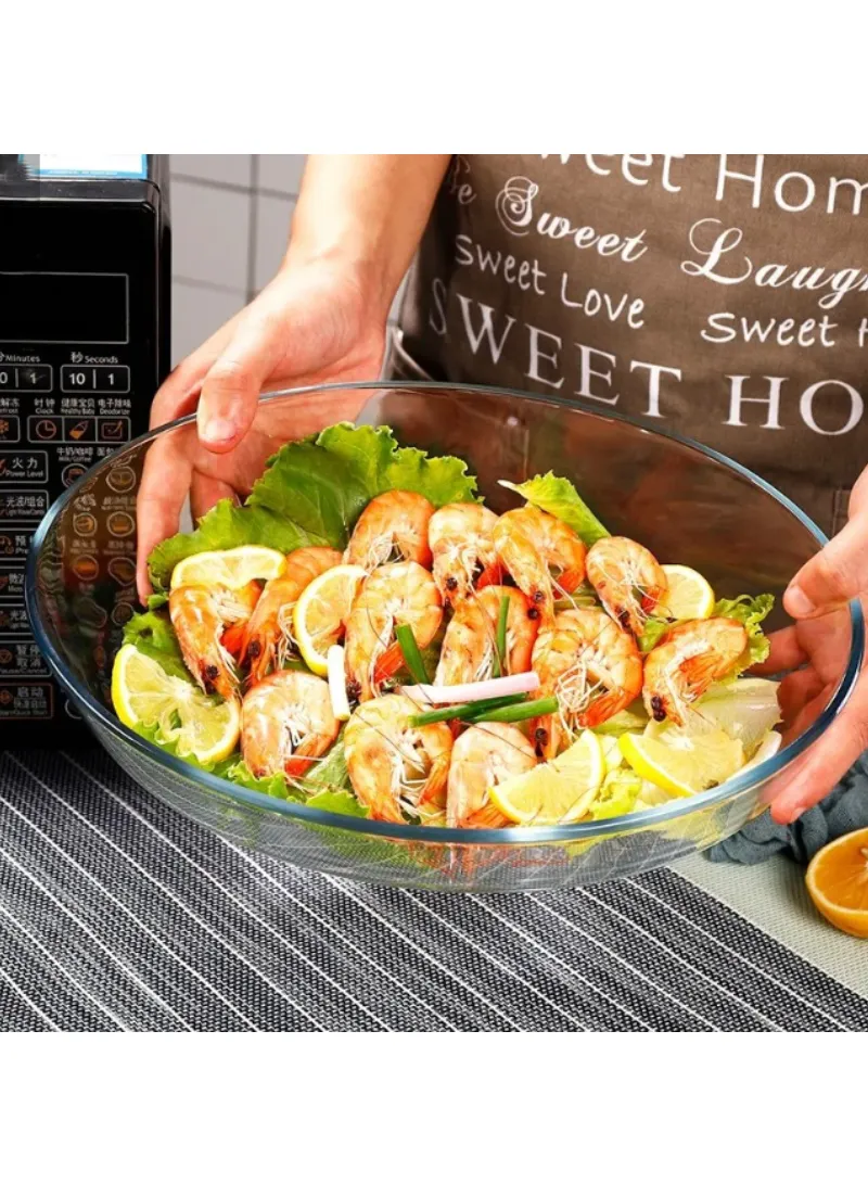 0.7/1.6/3/4L 4 Pcs Oval Borosilicate Glass Baking Dish Oven-Safe Tray β photo 8