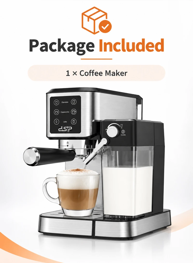 1L 2-in-1 Stainless Steel Coffee Maker with 20Bar Pump Pressure, Milk Tank & 3 Modes β photo 7