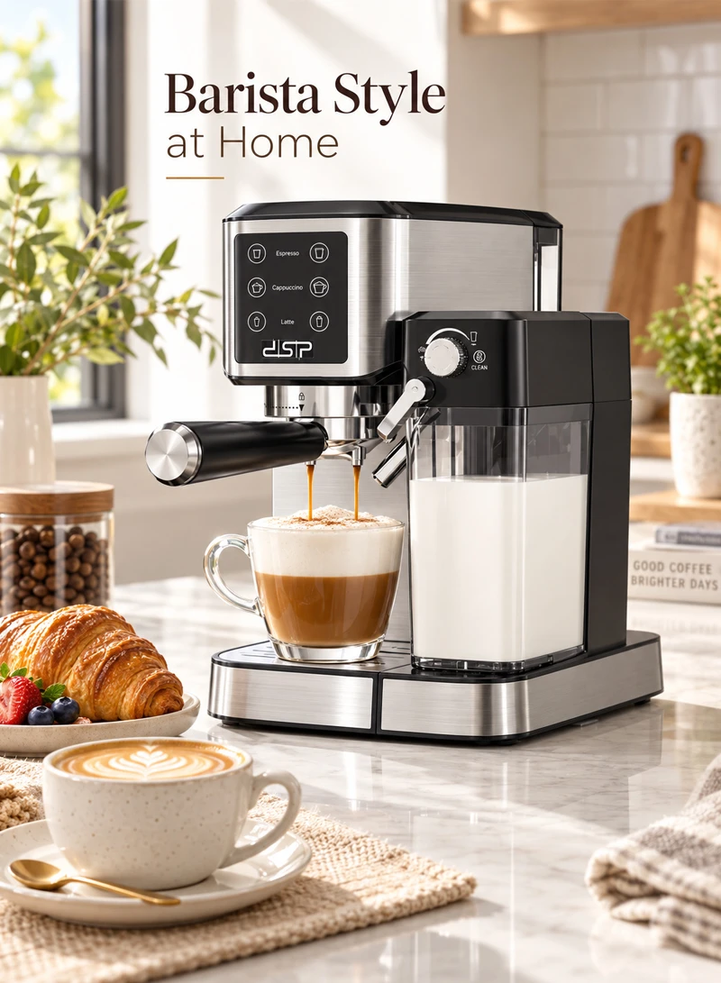 1L 2-in-1 Stainless Steel Coffee Maker with 20Bar Pump Pressure, Milk Tank & 3 Modes β photo 8
