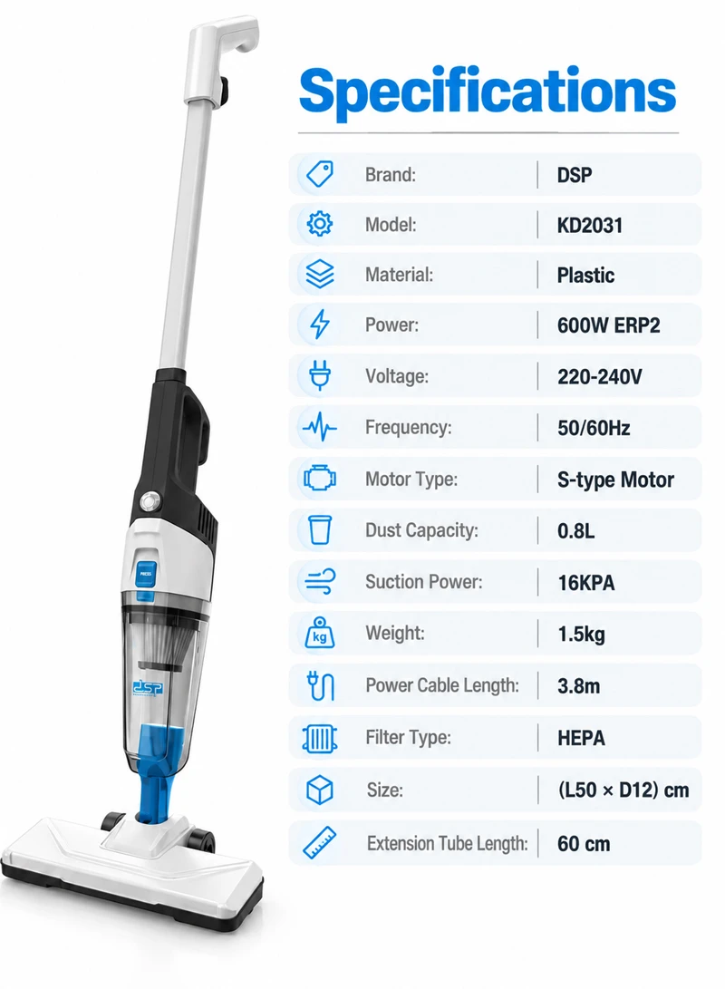 2-in-1 Lightweight Corded Vacuum Cleaner with Washable Air Filter — photo 6