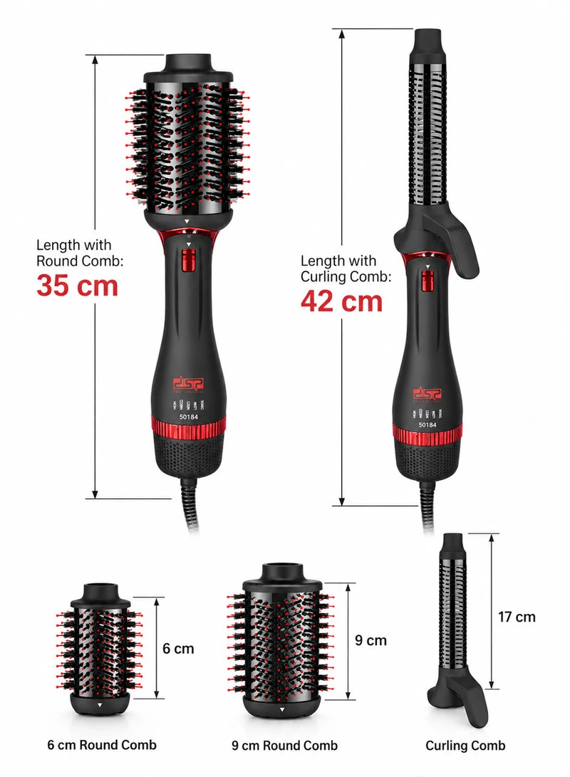 4 in-1 High-Speed Hot Air Styler With 4 Heat Level Settings & Interchangeable Brushes 50184 — photo 2