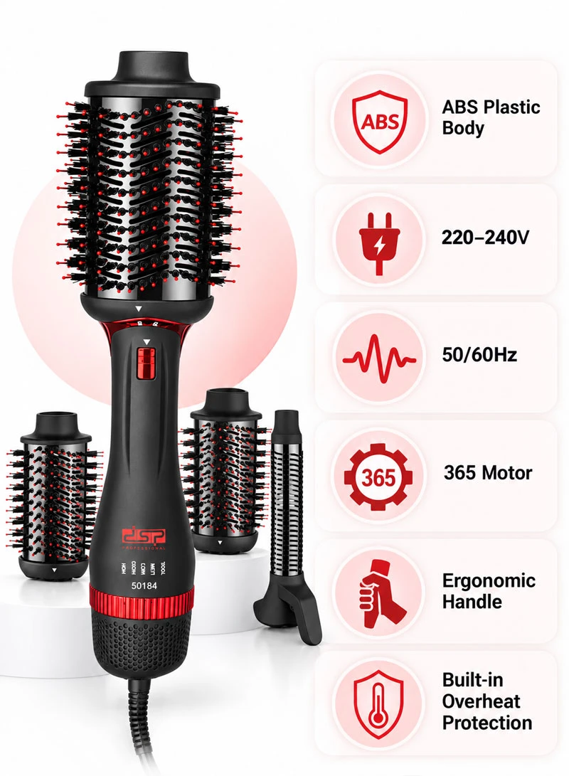 4 in-1 High-Speed Hot Air Styler With 4 Heat Level Settings & Interchangeable Brushes 50184 β photo 6