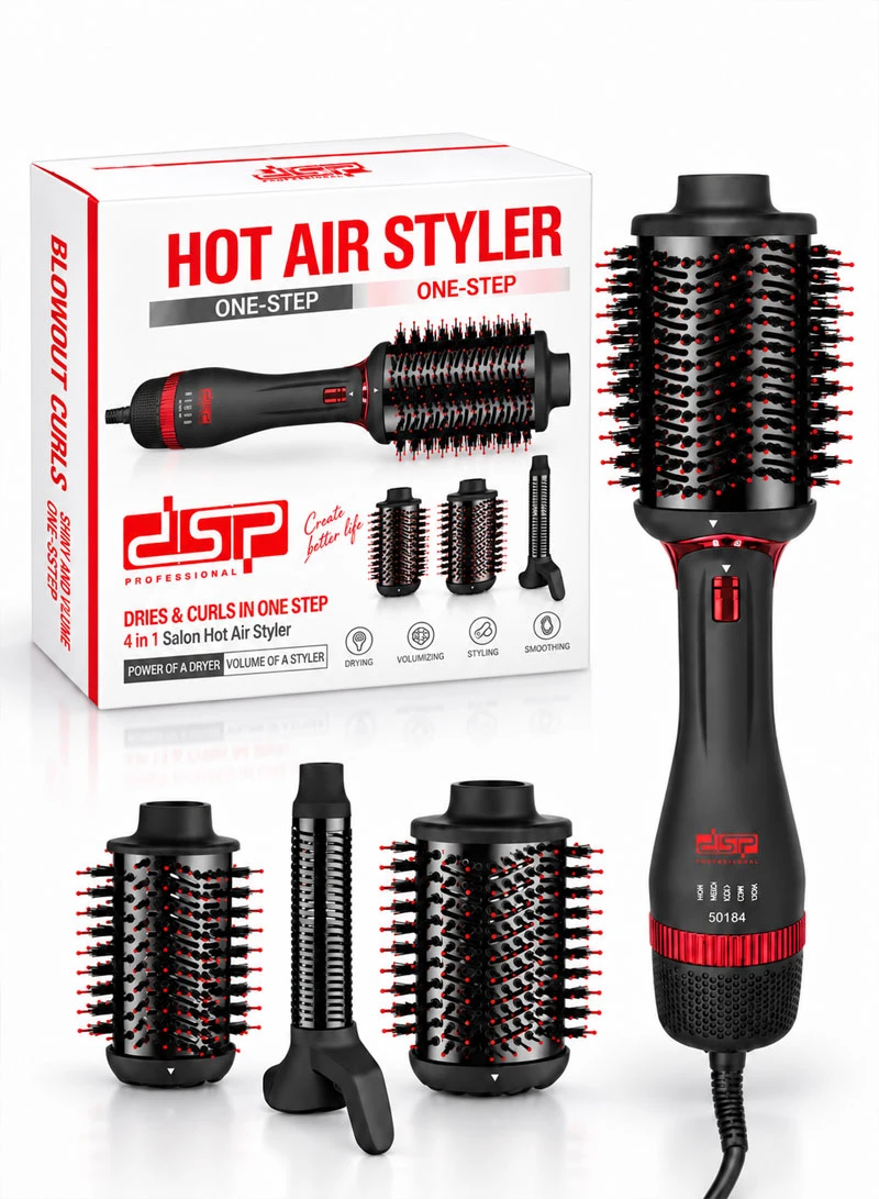 4 in-1 High-Speed Hot Air Styler With 4 Heat Level Settings & Interchangeable Brushes 50184 β photo 9