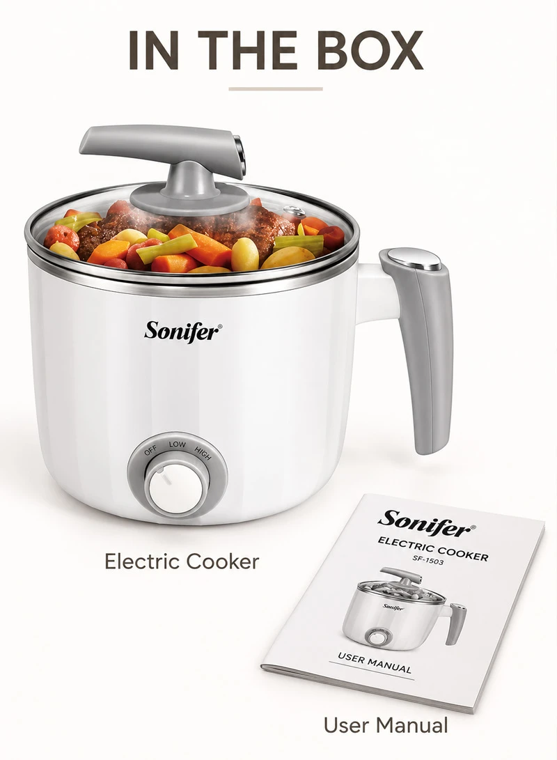 Portable Multifunctional Stainless Steel Electric Cooker -White — photo 9