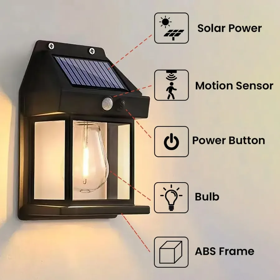 Smart Solar Wall Lights – Wireless Outdoor LED with Motion Sensor & 3 Lighting Modes - Default Title — photo 2