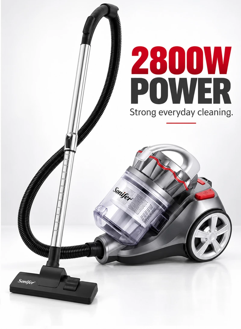 3L Powerful Corded Canister Vacuum Cleaner, Cyclonic Bagless System Vacuum Cleaner — photo 4