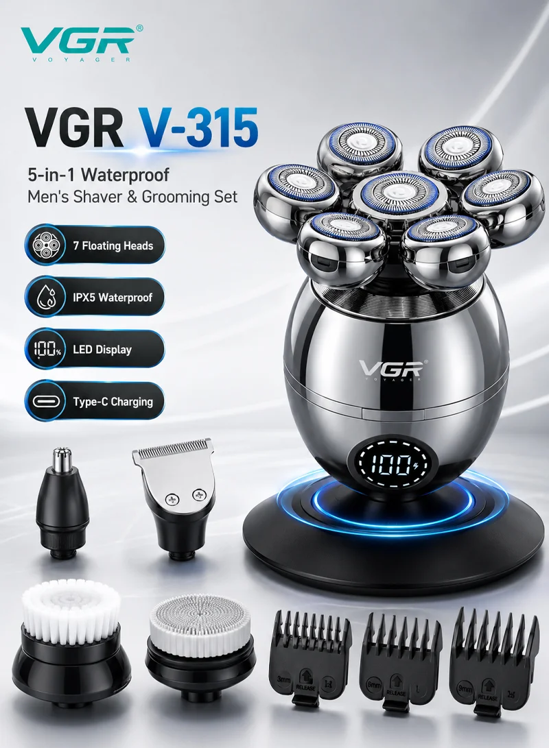 Waterproof Cordless Men's Shaver & Grooming SET β photo 2