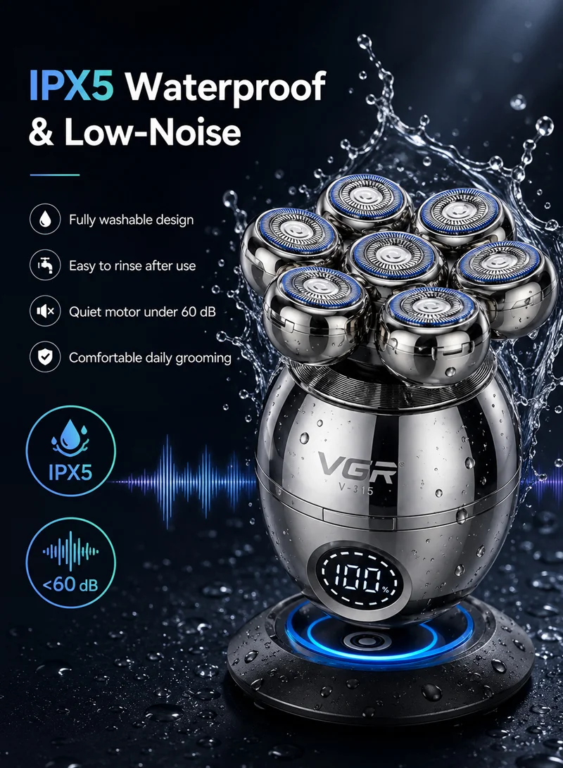 Waterproof Cordless Men's Shaver & Grooming SET — photo 8