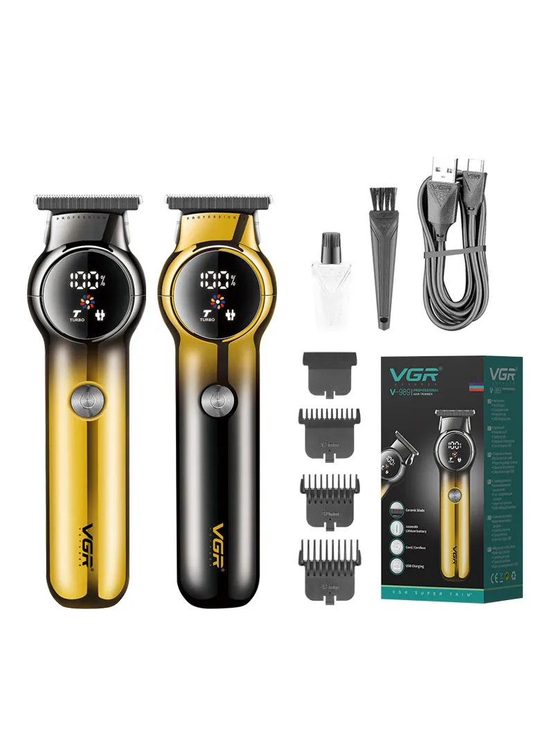 1200mAh Corded & Cordless Professional LED Display Hair Clipper With Turbo Mode Function — photo 6