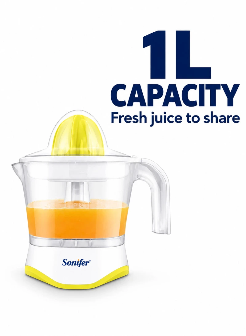 1L 25W Electric Citrus Juicer with Bidirectional Rotation & Pulp Control - Yellow — photo 3