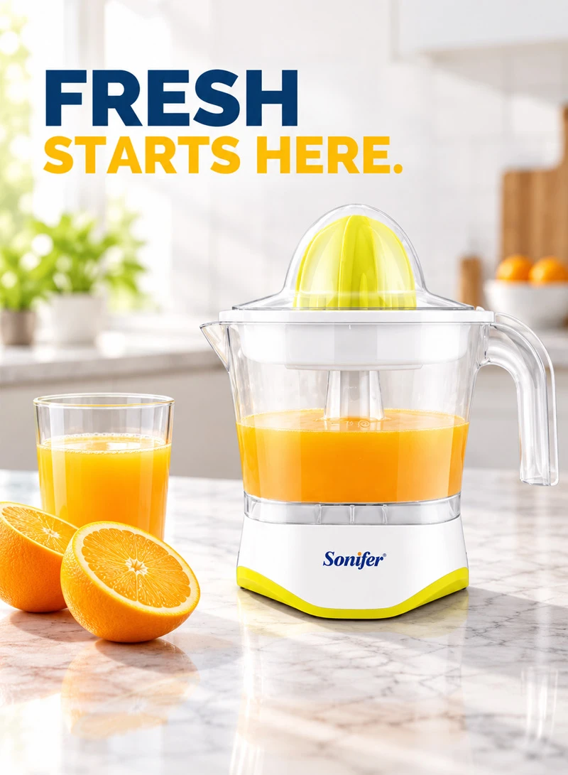 1L 25W Electric Citrus Juicer with Bidirectional Rotation & Pulp Control - Yellow — photo 6