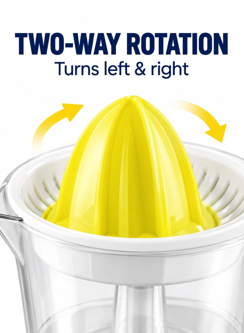 1L 25W Electric Citrus Juicer with Bidirectional Rotation & Pulp Control - Yellow β photo 7