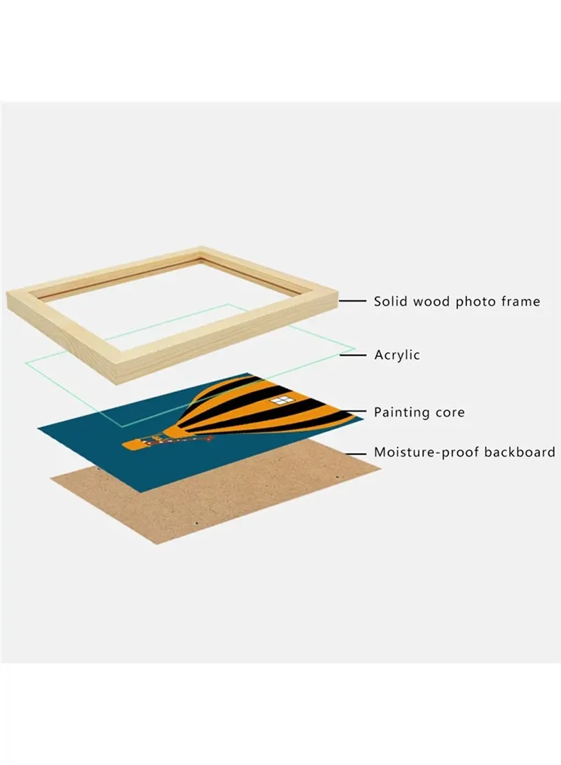 Wall Hanging Photo Frame Wooden Picture Frame Desktop Decoration - White — photo 3