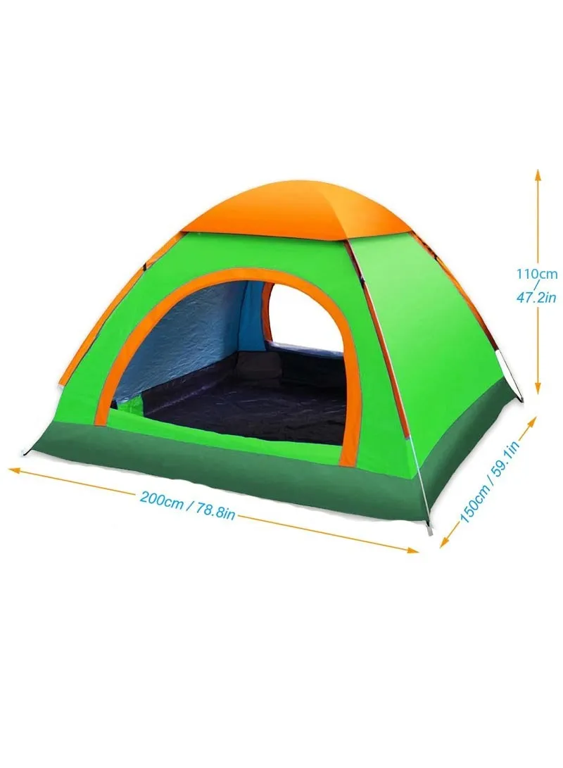 2 People Double Door Single Layer Automatic Installation Tent, Outdoor Activity Waterproof Wind — photo 2