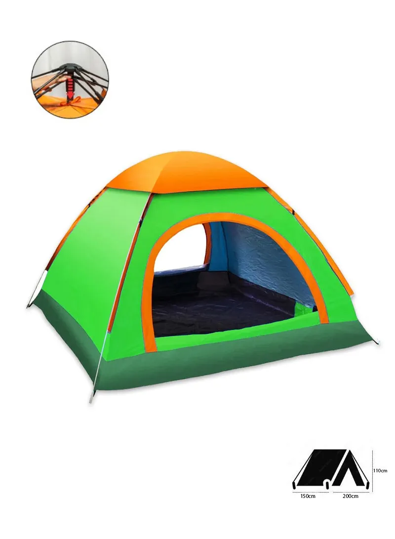2 People Double Door Single Layer Automatic Installation Tent, Outdoor Activity Waterproof Wind