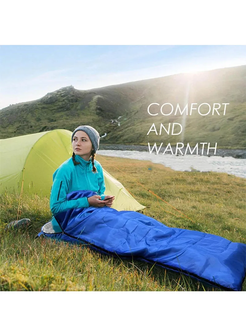 1KG Lightweight Foldable Polyester Single Sleeping Bag E03 Navy Blue — photo 8