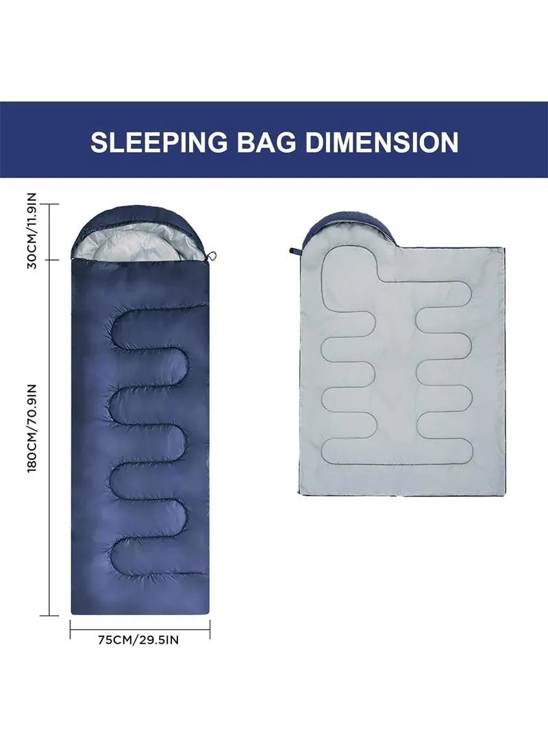 1KG Lightweight Foldable Polyester Single Sleeping Bag in Green E03 - Green — photo 2
