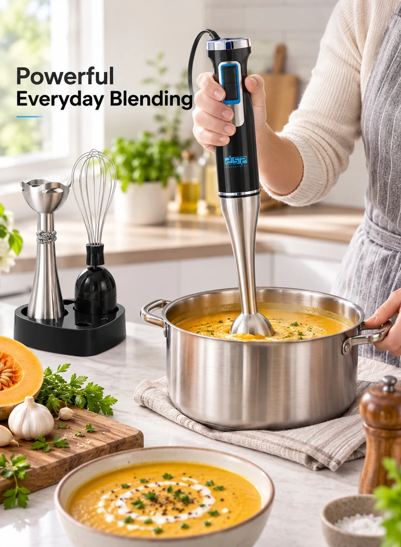 4-In-1 High Power Stainless Steel Hand Blender Set With 2 Speed β photo 7