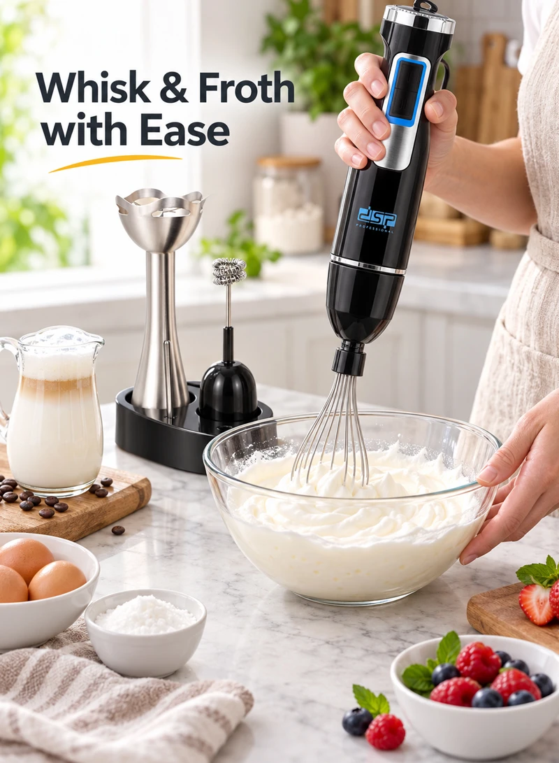 4-In-1 High Power Stainless Steel Hand Blender Set With 2 Speed — photo 8