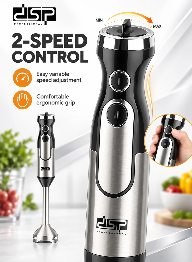 6-In-1 High Power Stainless Steel Hand Blender Set With 2 Speed β photo 4