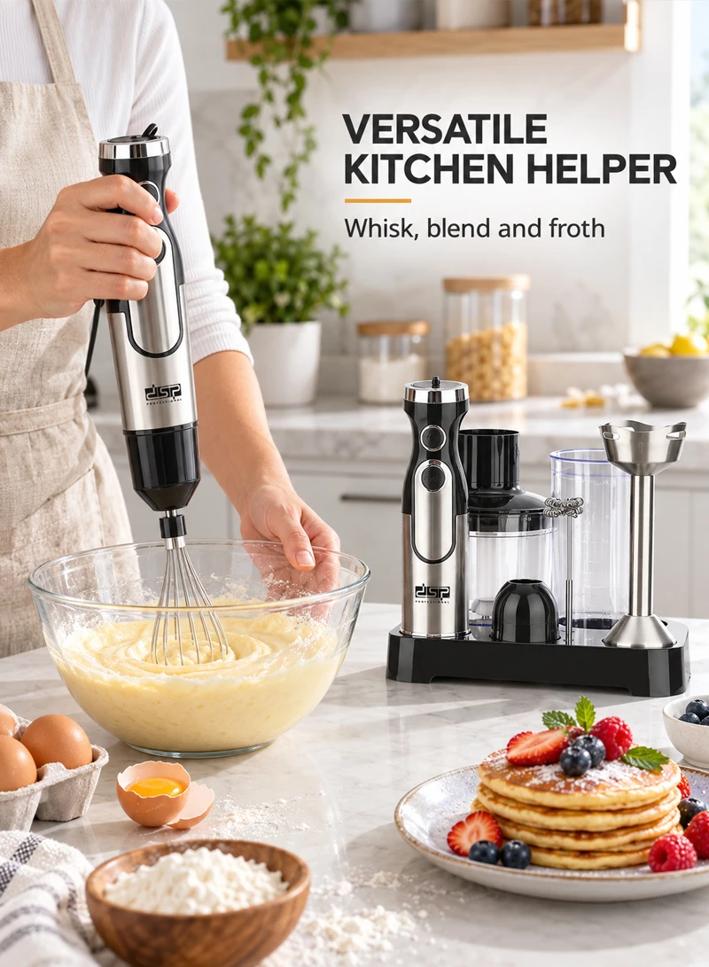 6-In-1 High Power Stainless Steel Hand Blender Set With 2 Speed β photo 9