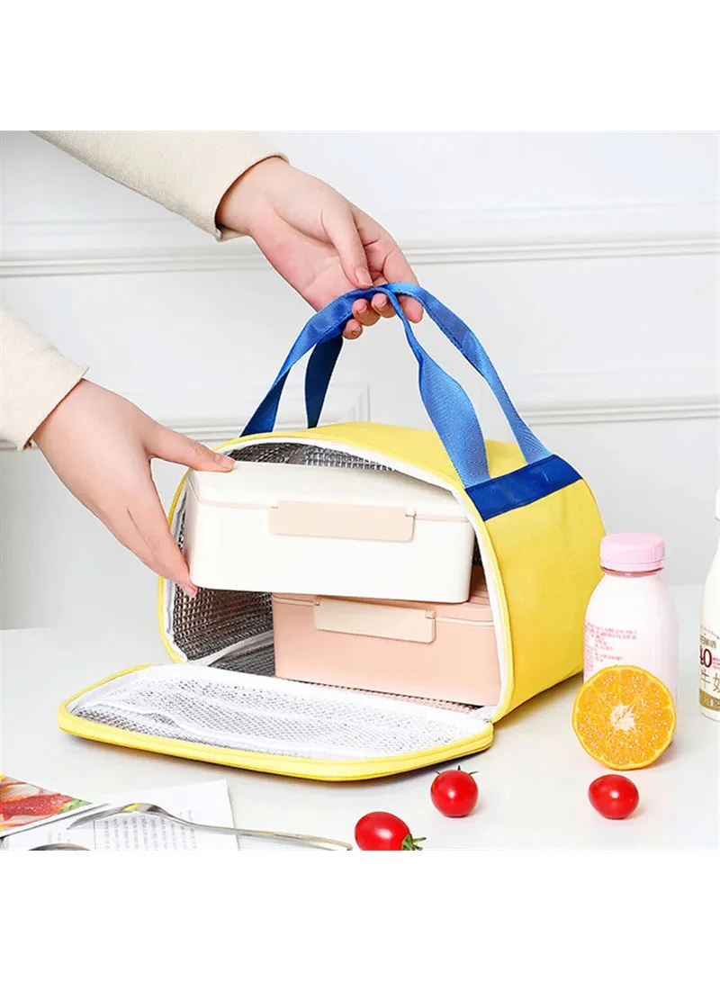 Cartoon Car Bento Portable Handheld Lunchbox Bag For Kids -Yellow β photo 7