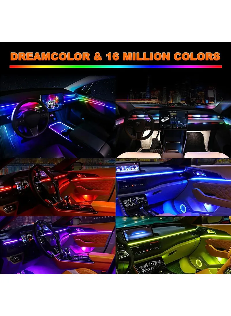 110cm+35cm USB Car Interior LED Central Control Atmosphere Lights Streamer Magic Color With Rem — photo 4