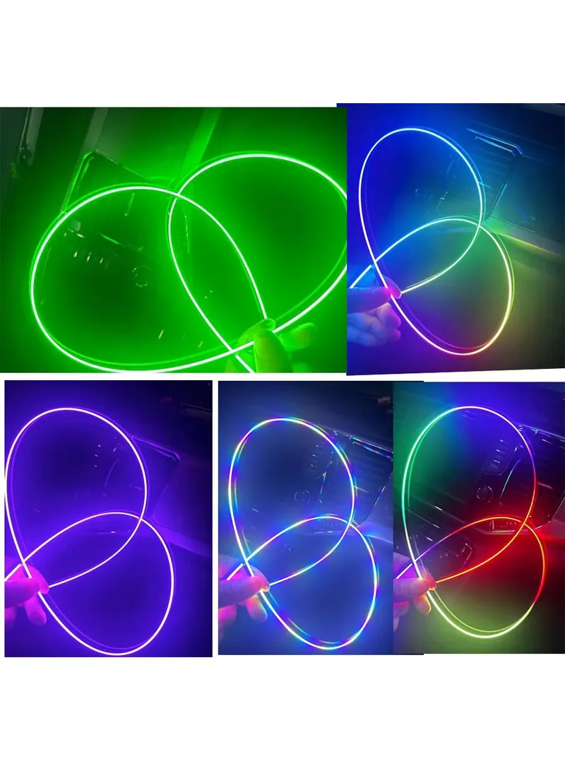 110cm+35cm USB Car Interior LED Central Control Atmosphere Lights Streamer Magic Color With Rem — photo 7