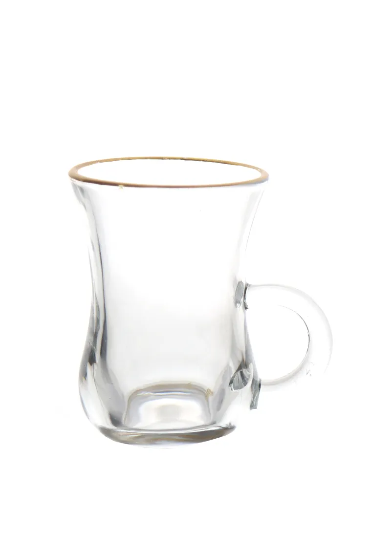 6Pcs 90ml Glass Cups Set With Comfortable Grip — photo 2