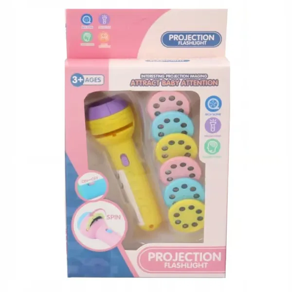 Mini Projector Torch Flashlight for Kids - Purple β photo 2