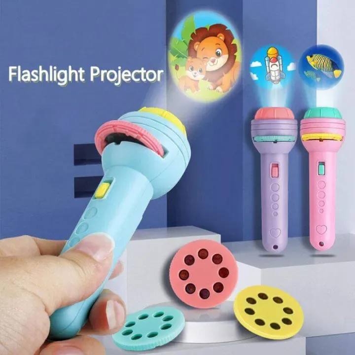 Mini Projector Torch Flashlight for Kids - Purple β photo 4