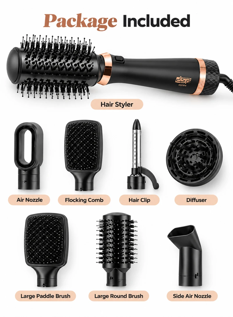 9 in-1 Rotating Air Styler Hair Brush with 3 Adjustable Heat Settings & 360° Rotatable Cord 500 — photo 6